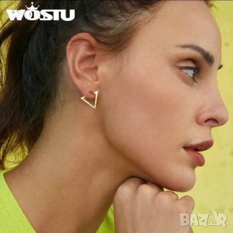 Сребърни миниатюрни обеци със златна баня , снимка 8 - Обеци - 51233180