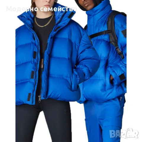 Унисекс зимно яке ADIDAS Blue Version Oversized Down Puffer Jacket Blue, снимка 1 - Якета - 47468496