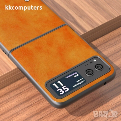 Motorola Razr 40 ABEEL Litchi Texture Wallet Калъф и Протектор, снимка 5 - Калъфи, кейсове - 53153063