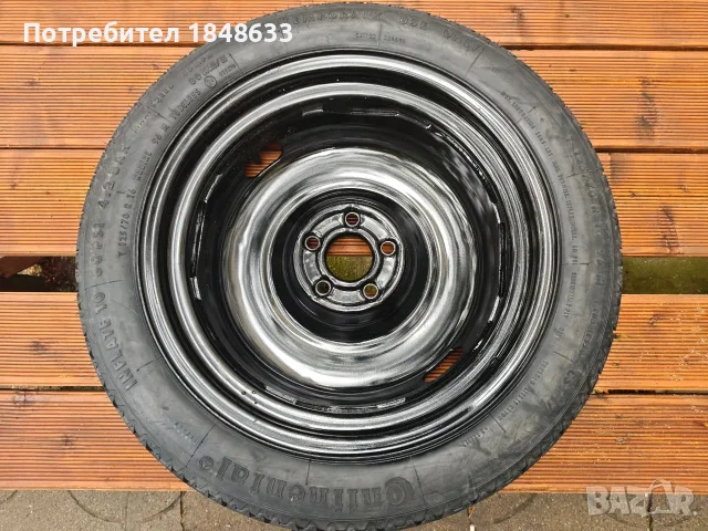 Резервна гума патерица 125/ 70 R16 за ВАГ групата 5x100, отвор 57.1, снимка 2 - Гуми и джанти - 56231912