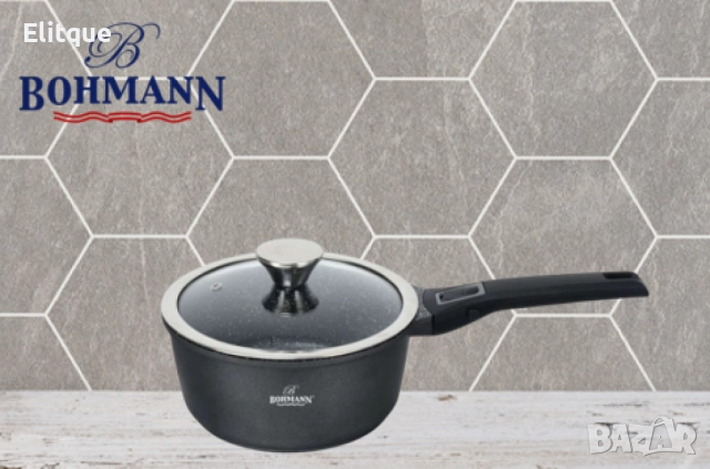 Касерола с капак Bohmann, 20см. 2.5л., Лят алуминий, Подвижна дръжка, Индукция, снимка 3 - Съдове за готвене - 52818850