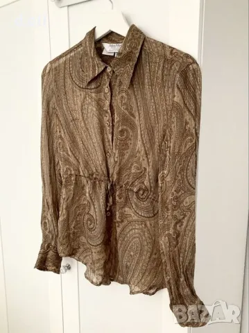 Max Mara Original Size M 100% Коприна Страхотна ризка, снимка 2 - Ризи - 49789932