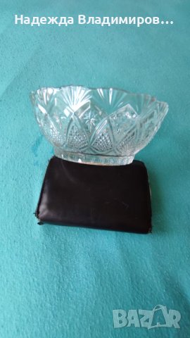 Кристална купа -бонбониера, снимка 4 - Антикварни и старинни предмети - 41563464