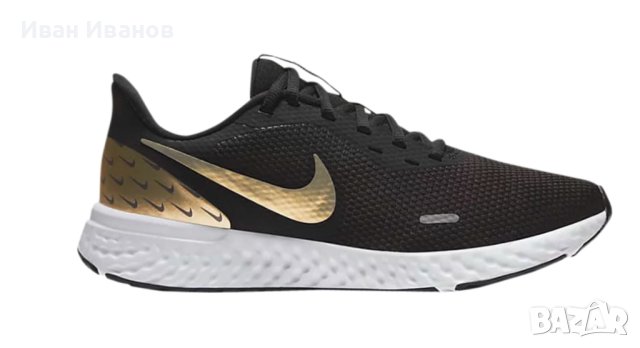 Nike Revolution 5 Premium 'Black Metallic Gold'  номер 37,5-38, снимка 3 - Маратонки - 40314591