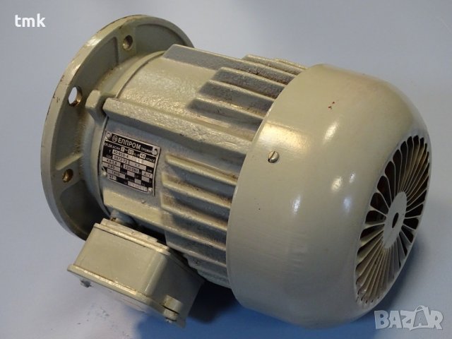 Ел.двигател ЕЛПРОМ Троян тип АО-90S-4 M 300 220/380V 1.1kW, снимка 7 - Електродвигатели - 42222153