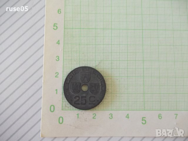 Монета "25 C/сантима/ - BELGIE - BELGIQUE - Белгия-1944 г.", снимка 1 - Нумизматика и бонистика - 42145339