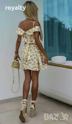 Кокетна флорална лятна рокля, снимка 2 - Рокли - 50170422