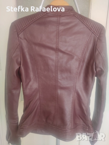 Дамско кожено яке xs, снимка 4 - Якета - 52255700