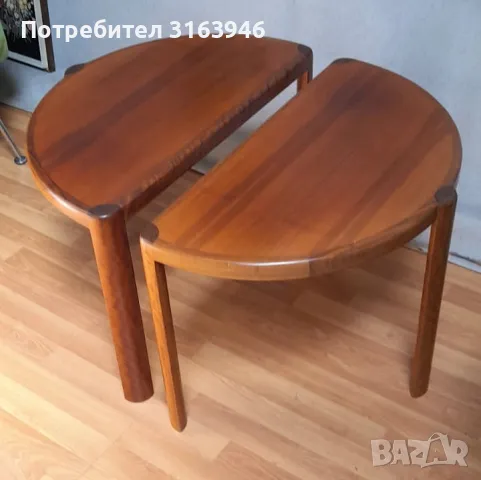 Скандинавски конзолни маси 1960 г., комплект от 2бр, снимка 2 - Маси - 49125321