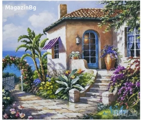 Комплект за рисуване по номера с платно 40х30 см, снимка 9 - Картини - 48662485