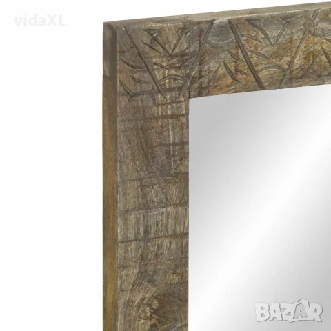 vidaXL Огледало за баня 50x2,5x70 cm Масивно дърво Манго, снимка 3 - Огледала - 56147531