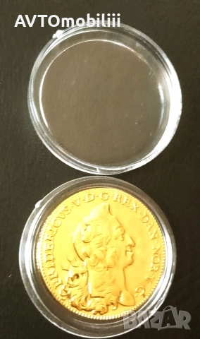 Позлатена средновековна Английска монета в капсула , снимка 5 - Нумизматика и бонистика - 52858608