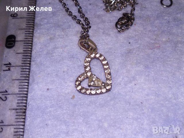 СКЪПОЦЕНЕН СРЕБЪРЕН ИТАЛИАНСКИ СЪРЦЕВИДЕН МЕДАЛЬОН със СРЕБЪРНА ВЕРИЖКА 925 СРЕБРО 28579, снимка 6 - Колиета, медальони, синджири - 41336844