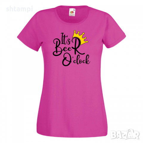 Дамска тениска It's Beer O'clock,Празник,Бира,Бирфест,Beerfest,Подарък,Изненада, снимка 6 - Тениски - 36374217