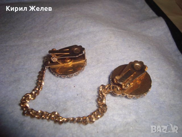 СТАРА ВИНТИДЖ СКЪПОЦЕННА БРОНЗОВА ПОЗЛАТЕНА с МАРКИРОВКИ ЗАКОПЧАКА КЛИПС за ШАЛ ЕЛЕК с ОПАЛ 20169, снимка 10 - Антикварни и старинни предмети - 35996934