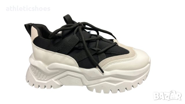 Дамски черни маратонки на палтформа 