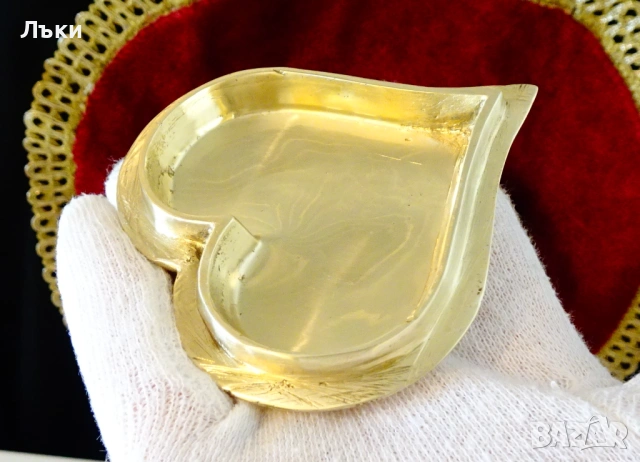 Бронзова кутия за бижута Сърце. , снимка 4 - Антикварни и старинни предмети - 53405081