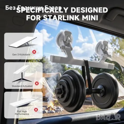 Нов държач Starlink Mini Car Mount автомобилна стойка с вендуза за табло стъкло, снимка 2 - Селфи стикове, аксесоари - 56132944