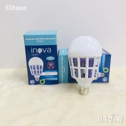 LED крушка против комари с адаптор за стена