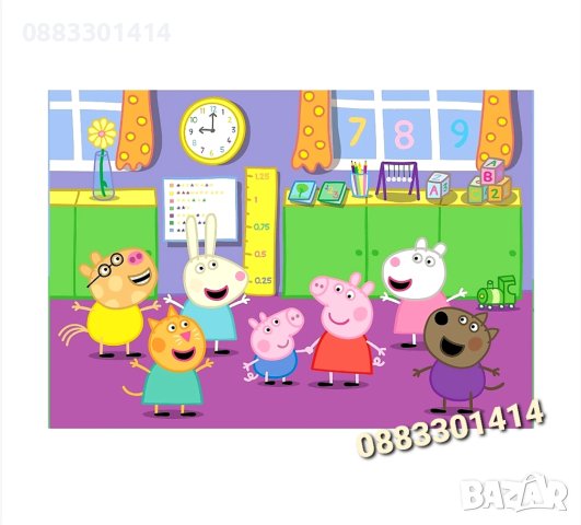 Пъзел Пепа Пиг Clementoni SuperColor Peppa Pig 2 в 1 - 2 пъзела по 60 части , снимка 2 - Игри и пъзели - 41601539