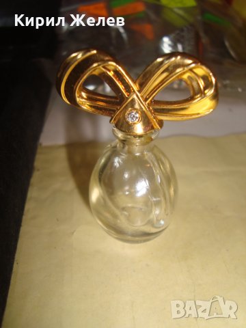 МИНИ-ШИШЕНЦЕ от МАРКОВ АМЕРИКАНСКИ СКЪП ПАРФЮМ ПОЗЛАТЕНА КАПАЧКА с ИНКРУСТИРАН ЦИРКОН 24747