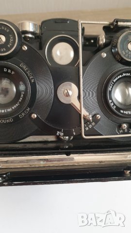 СТЕРЕО ФОТОАПАРАТ IDEAL 651, ОБЕКТИВ CARL ZEISS JENA TESSAR, DRGM  -1910 година, снимка 9 - Антикварни и старинни предмети - 41637748