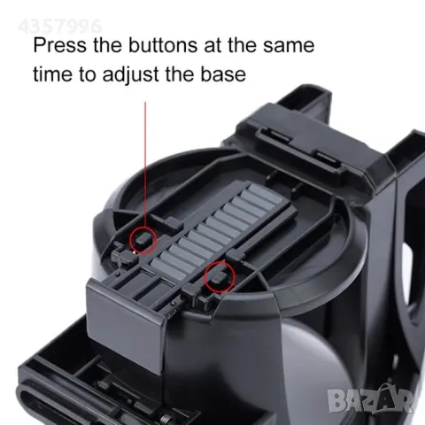 Комбинирана стойка за чаша и телефон, За МПС, 2 в 1, Черна с червено, снимка 4 - Аксесоари и консумативи - 48758740