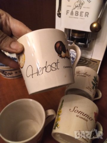 Винтидж керамичен сервиз  за кафе LANDZEIT Fruling Tulipa РЕДКИ, снимка 13 - Сервизи - 42205209