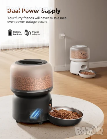 FEELNEEDY 3L Автоматична хранилка за котки с WiFi връзка, снимка 3 - За котки - 50754751