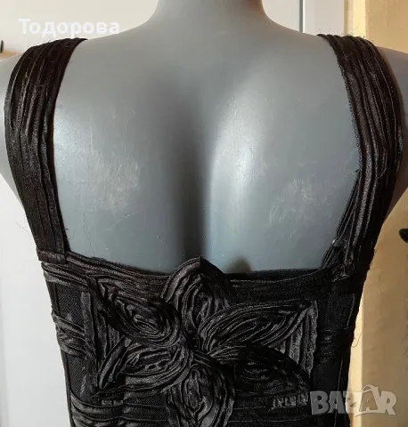 Официална черна рокля с подвижна подплата , снимка 3 - Рокли - 50176187