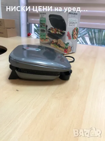 ПРОДАДЕНА* Контактен грил PROGRESS 1000W, снимка 5 - Скари - 48614925