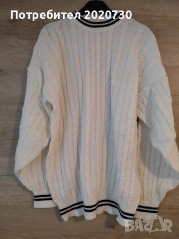Пуловер унисекс фабрично плетиво бял , снимка 3 - Пуловери - 44293450