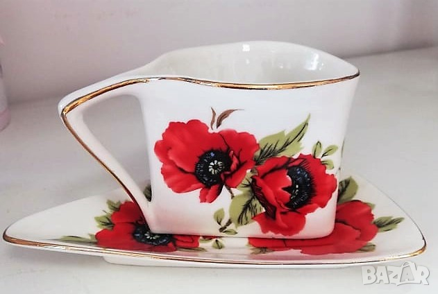 Красиви чаши с цветя, снимка 2 - Подаръци за имен ден - 36413238
