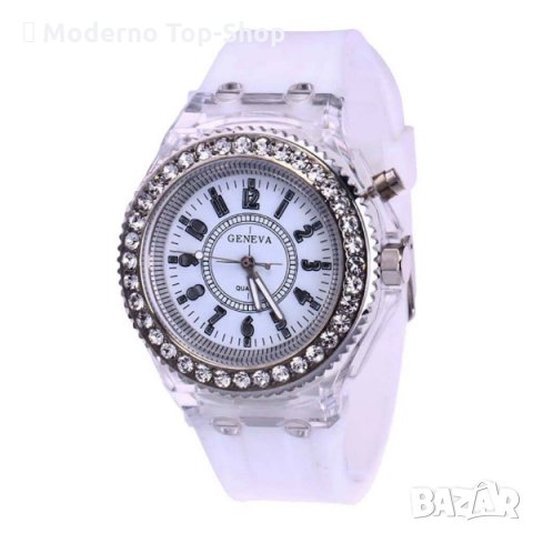 Ново!!! Светещ LED часовник с кварцов механизъм., снимка 5 - Други - 34139584