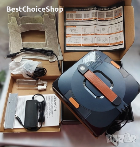 Робот за почистване на прозорци Автоматични маршрути, 4 режима, 4 дюзи за пръскане, резервоар 110 мл, снимка 2 - Прахосмукачки - 53631736