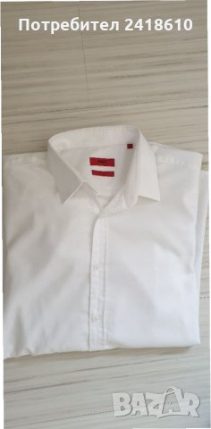 Hugo Boss HUGO Elisha01 Extra Slim fit pique Cotton Mens Size40/ 50/ L НОВО! ОРИГИНАЛ! Мъжка Риза!, снимка 13 - Ризи - 34773219