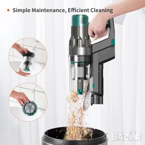 Вертикална прахосмукачка Ultenic U11 със стойка и турбо четка 25000Pa, снимка 6 - Прахосмукачки - 48916984