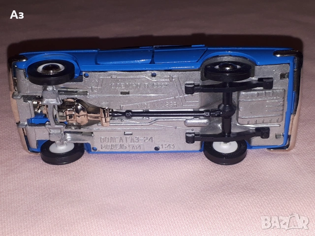 Руски соц модел на метална Волга ГАЗ-24 A14 1:43 Сделано в СССР USSR, снимка 7 - Колекции - 53657889