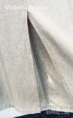 Модерна кройка пола FRANCO CALLEGARI груб лен, снимка 7 - Поли - 51030481