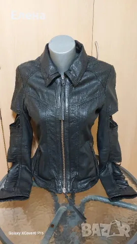 Яке TRUE-BORN. Естествена кожа. размер S., снимка 2 - Якета - 49744286