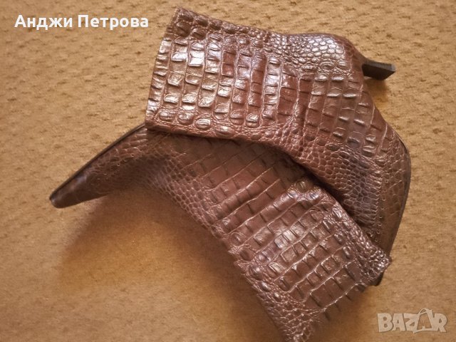 Уникални боти от истинска крокодилска кожа, снимка 11 - Дамски боти - 41664440