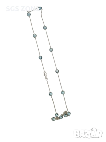 сребърни колиета с топаз, снимка 2 - Колиета, медальони, синджири - 52277905