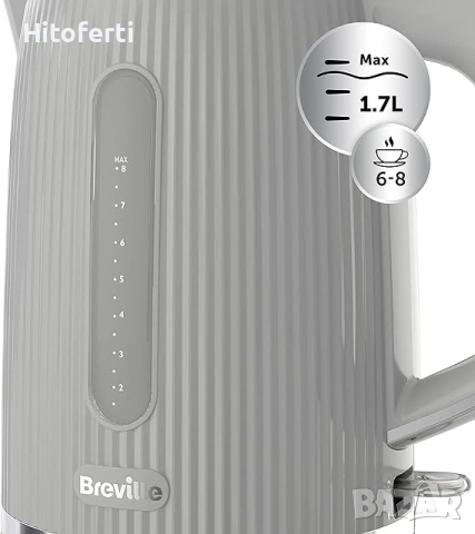 Електрическа кана Breville Bold Ice Grey | 1.7 л, снимка 3 - Кани - 53787459