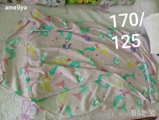 Лот плюшени одеала за количка и кошара, снимка 4 - Спално бельо и завивки - 53025985