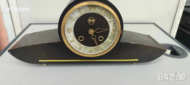 Стар каминен часовник, снимка 2 - Антикварни и старинни предмети - 50443558