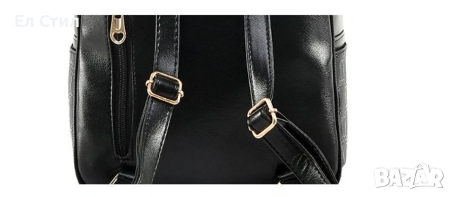 Комплект раница и 3 чантички / Цвят: Черен, снимка 2 - Раници - 53309916