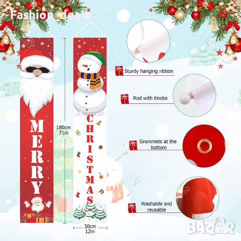 Нова украса за Коледа Плакат Банер Фон за декорация Вътрешна и външна, снимка 2 - Други стоки за дома - 39064948