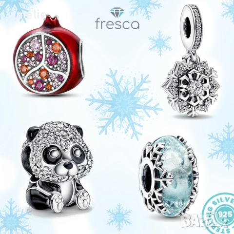Талисман /и серия Winter Tale 1 Fresca по модел Пандора Pandora с печат S 925. Колекция Amélie