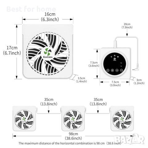 3 вентилатора за радиатор  с термостат и магнити, снимка 7 - Радиатори - 52791213
