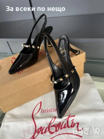 Christian Louboutin Дамски Черни Обувки На Ток Кристиян Лоботин Код SK1040